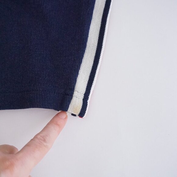 Vintage L.A. Blues USA Navy V-Neck Sweater Collegiate Blokecore 90s Style L - Picture 5 of 10